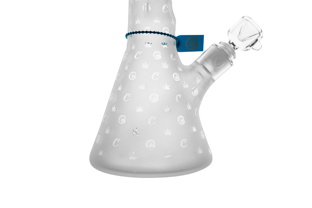 Cookies SF V Beaker — Clear colorway beaker water pipe, back view