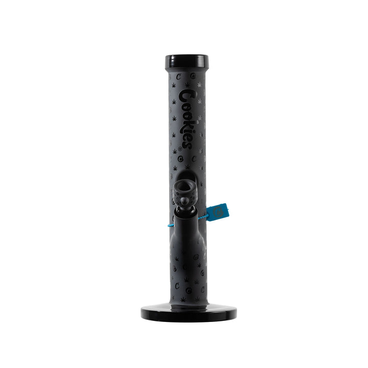 Cookies SF V Straight — Black colorway straight tube water pipe, side profile