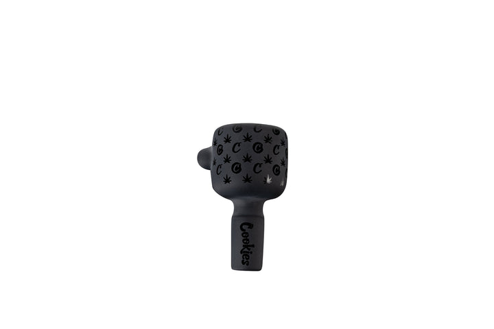 Cookies SF V Straight — Black colorway straight tube water pipe, tube detail