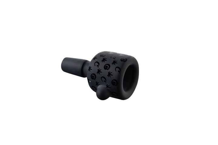 Cookies SF V Straight — Black colorway straight tube water pipe, joint detail