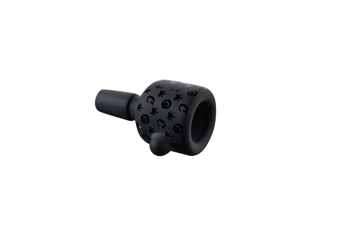 Cookies SF V Straight — Black colorway straight tube water pipe, joint detail