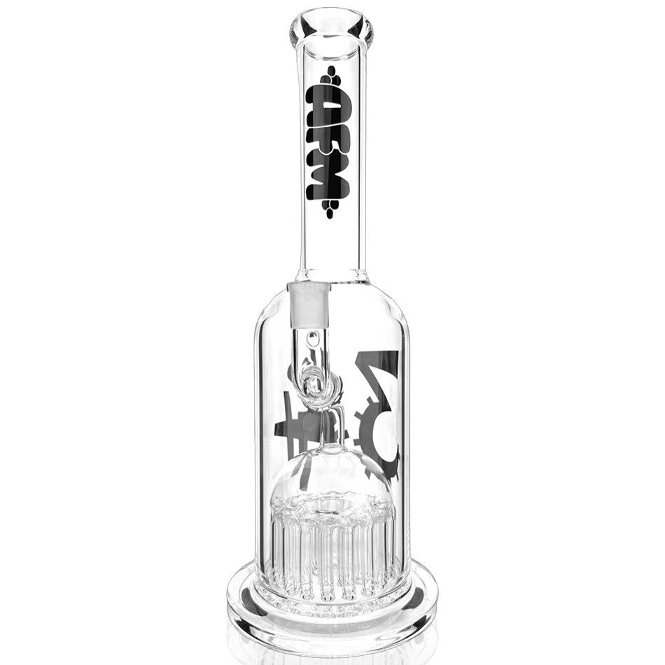 AFM - 34 Arm Tube water pipe with 34-arm tree perc, 15-inch height and 5-inch base, featuring bold AFM logo and 14mm female joint.