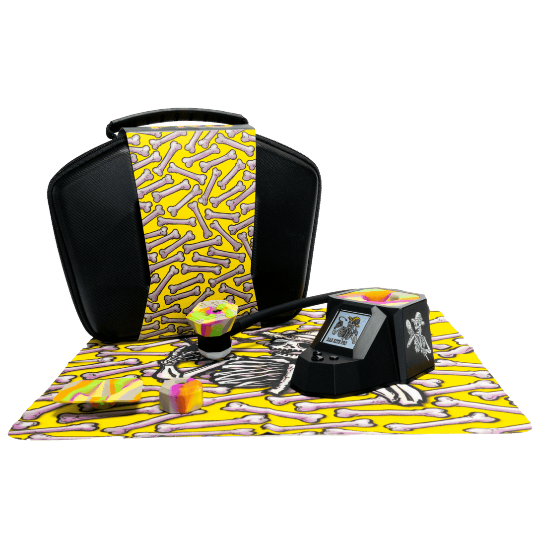 Dab Rite x Sugar Magnolia Pro Bones — limited edition Dab Rite Pro IR thermometer, top-down view