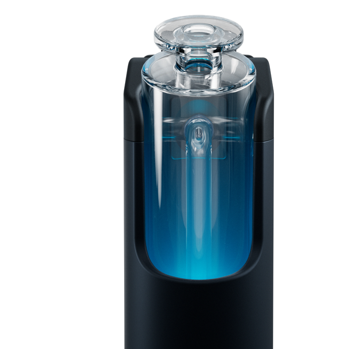 Dr. Dabber Switch Go illuminated water chamber and ambient light arc — LED feature detail.