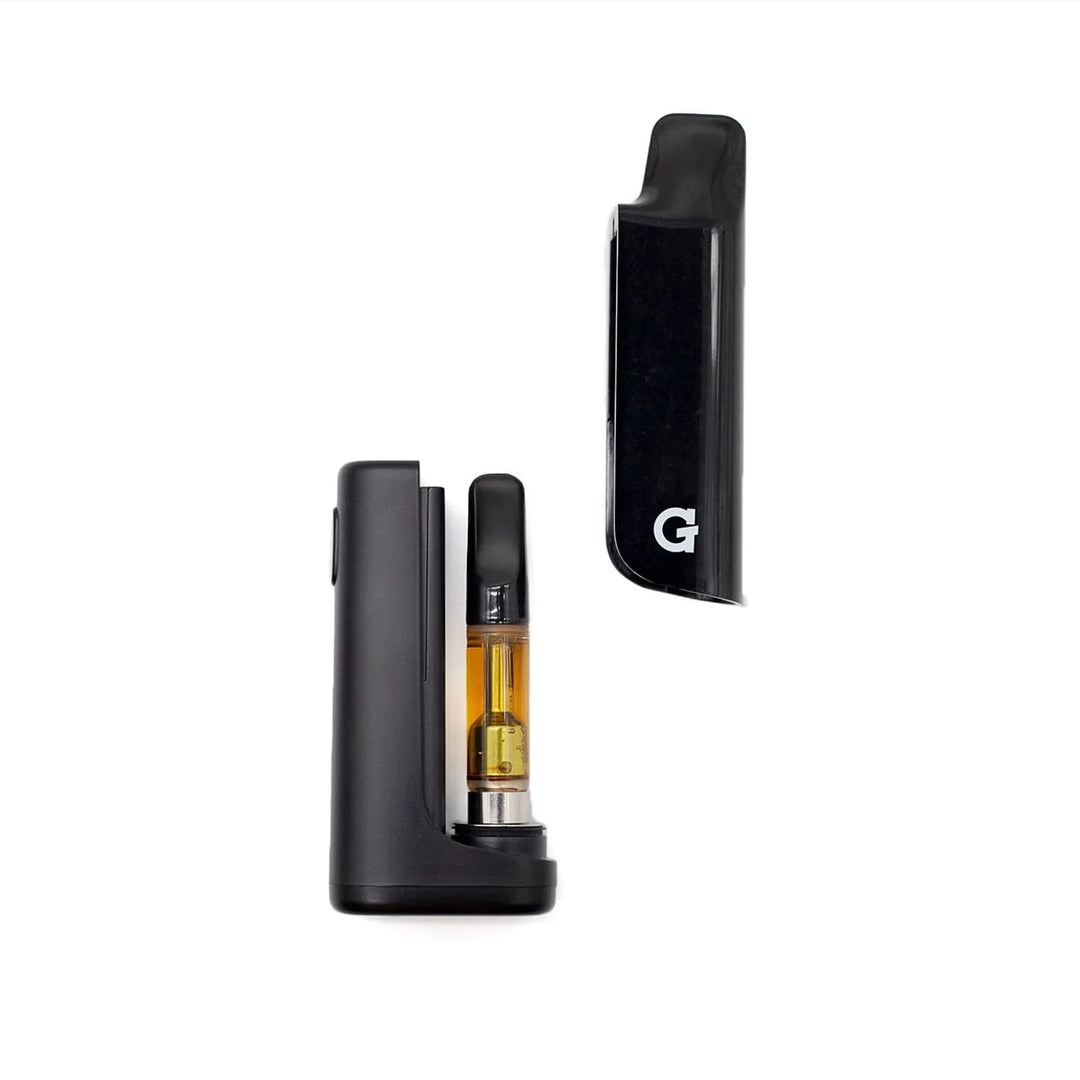 G Pen Hydout 510 – open view displaying cartridge slot, battery body, and LED indicator.
