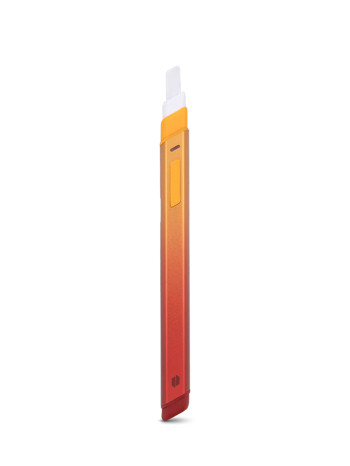 Puffco Hot Knife Loading Tool in Daybreak orange gradient color, electronic heated dabber for clean oil loading. 15% OFF limited time sale.
