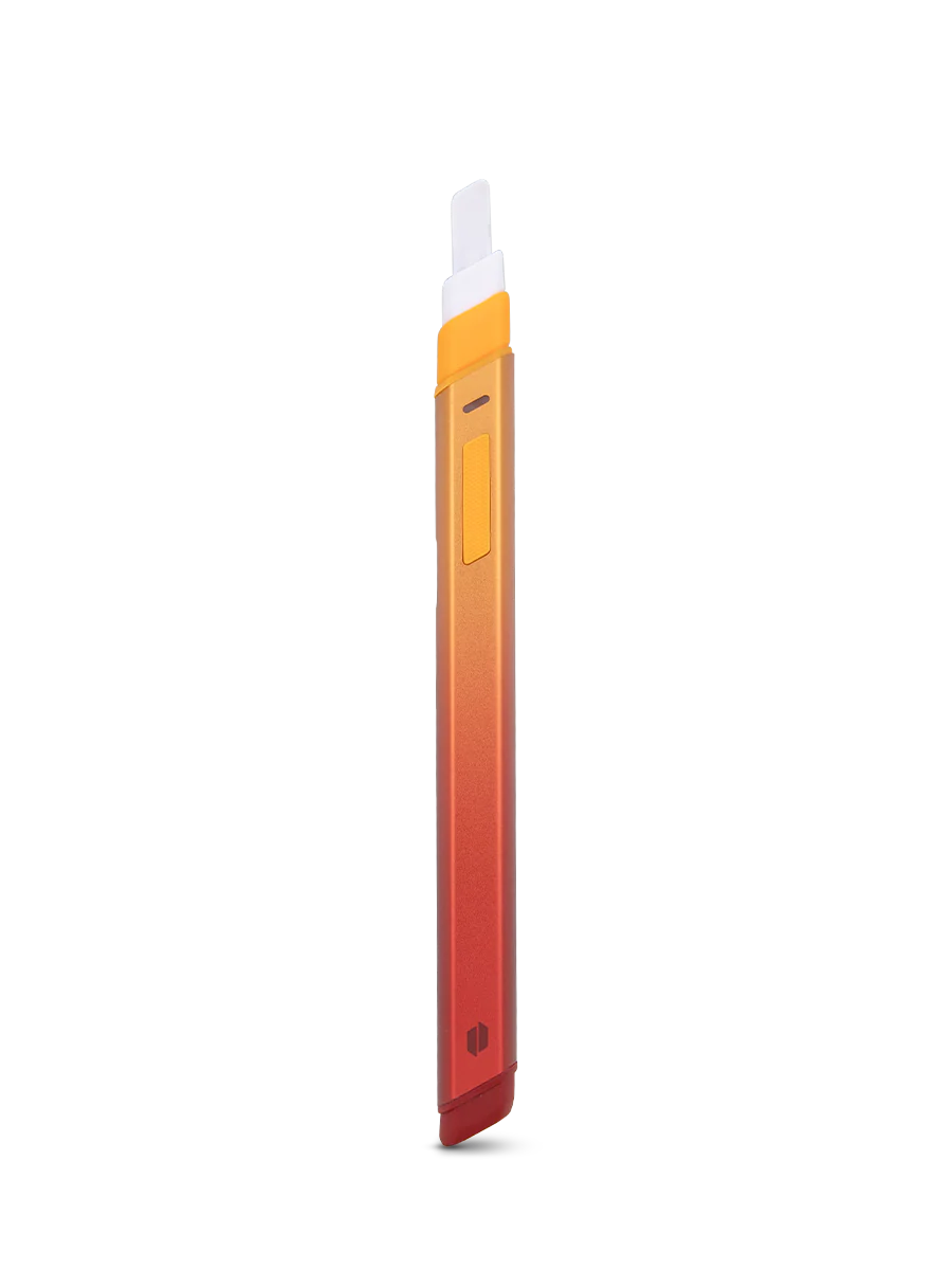 Puffco Hot Knife Loading Tool in Daybreak orange gradient color, electronic heated dabber for clean oil loading. 15% OFF limited time sale.