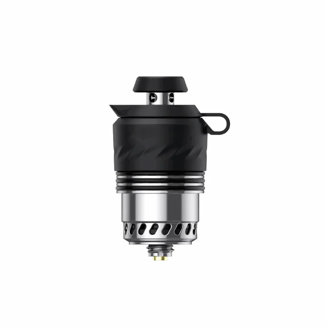 VOOZR OG Peak 3DXL Atomizer installed on Puffco Peak OG showing high-capacity ceramic chamber for bigger bowls and cleaner rips