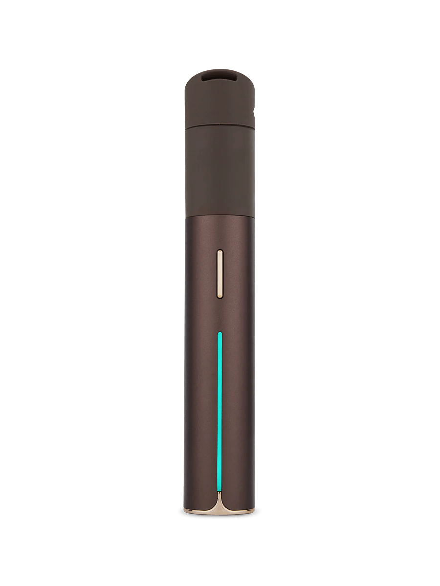 Puffco Pivot Vaporizer in Mocha – bronze-brown finish, portable vaporizer front profile.