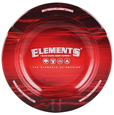 Elements Red Magnetic Ashtray on metal rolling tray