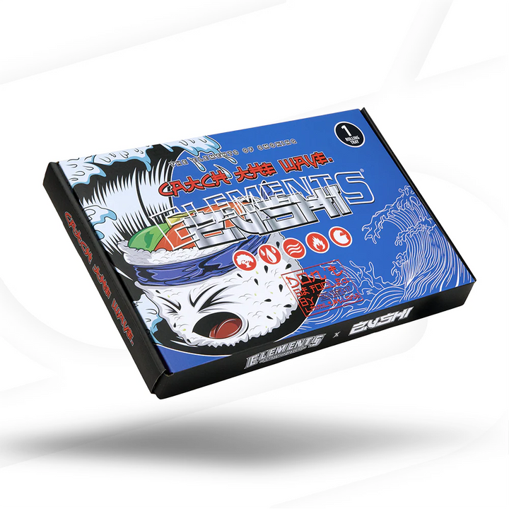 Elements Catch The Wave Zushi Small Rolling Tray Box Display Case
