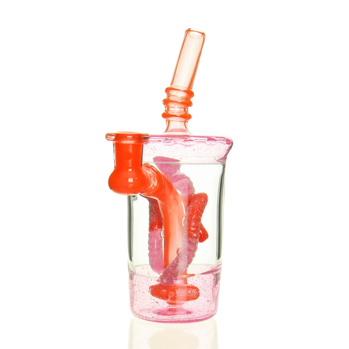 Emperial Glass Candy Cup Orange — handblown Candy Cup-style dab rig in orange