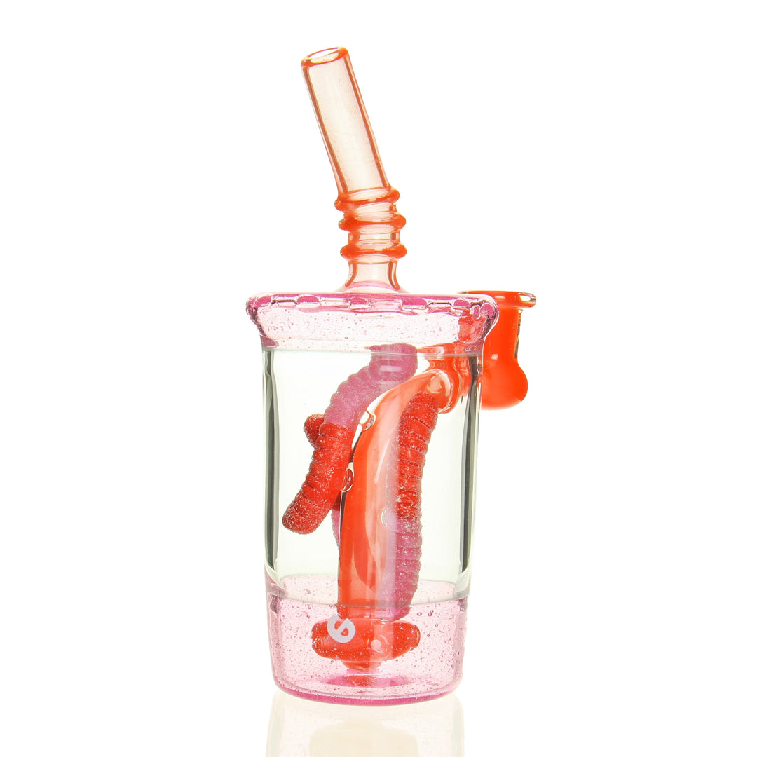 Emperial Glass Candy Cup Orange — orange Candy Cup from alternate angle
