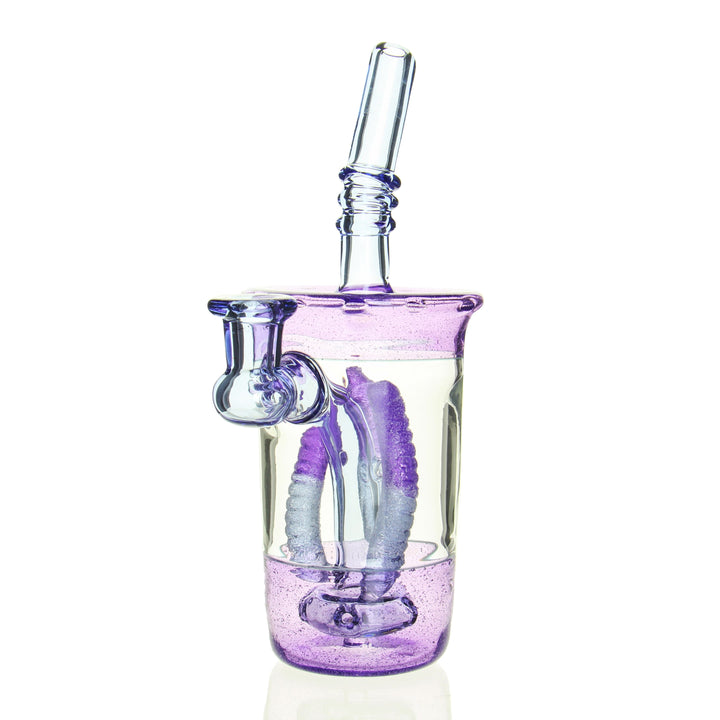 Emperial Glass Candy Cup Purple — handblown UV-reactive Candy Cup-style dab rig in purple