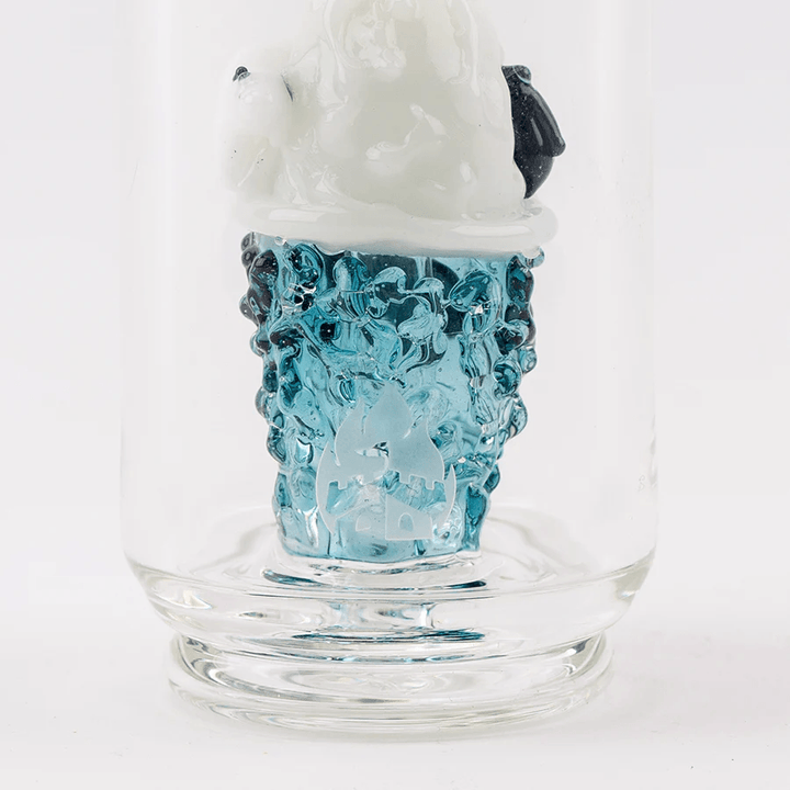 Empire Glassworks Avenge The Arctic Peak Attachment — arctic-themed glass top for Puffco Peak, front view