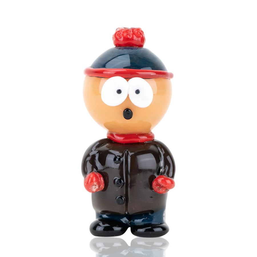 Empire Glassworks Beanie Boy Pipe — Stan-inspired South Park glass hand pipe, front view