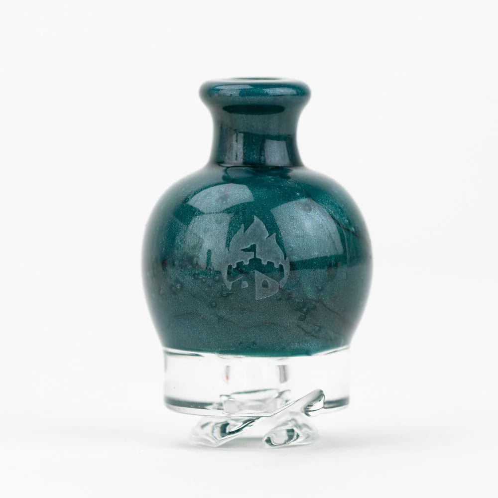 Empire Glassworks bulb pivot top blue lagoon standalone glass chamber view
