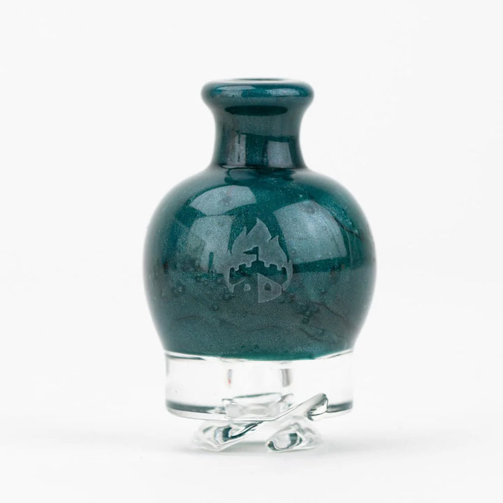 Empire Glassworks bulb pivot top blue lagoon standalone glass chamber view
