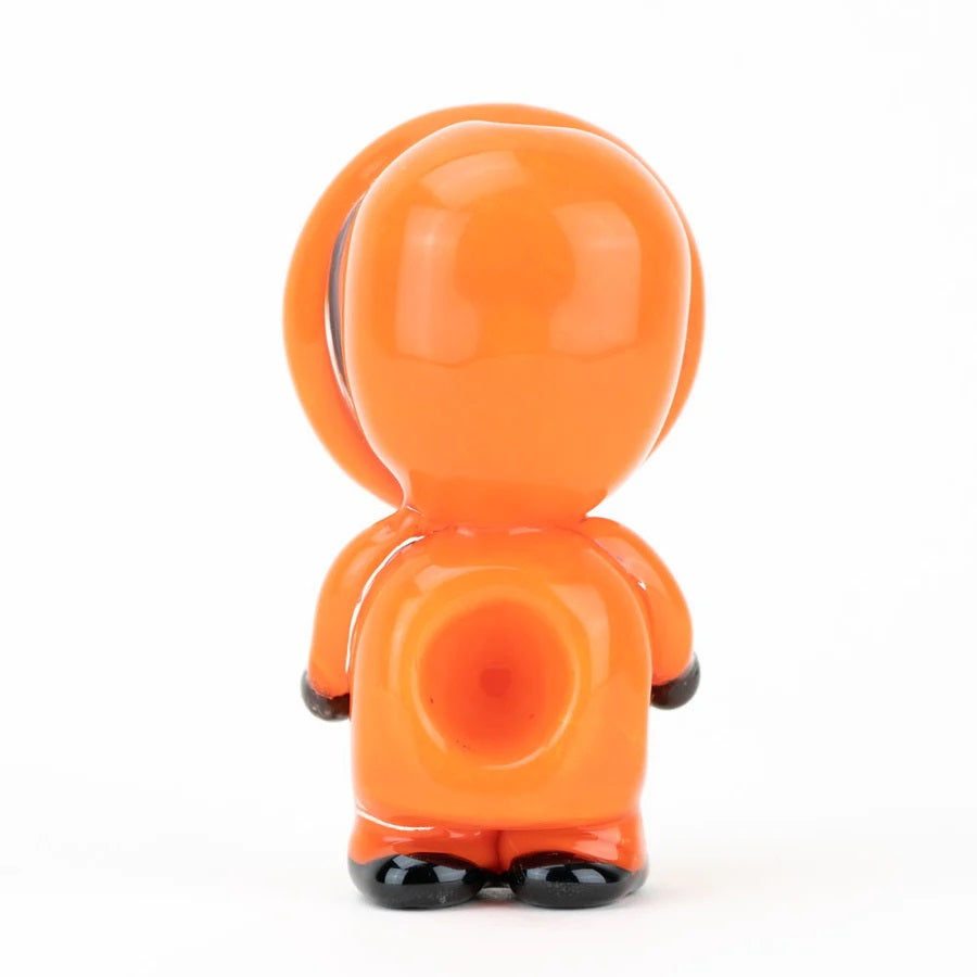 Empire Glassworks Dead Boy Pipe — Kenny-inspired South Park glass hand pipe, back view