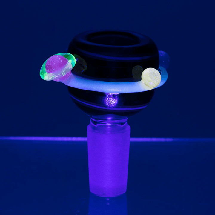 Empire Glassworks Galactic Slide — 14mm galaxy-themed glass slide, alternate angle