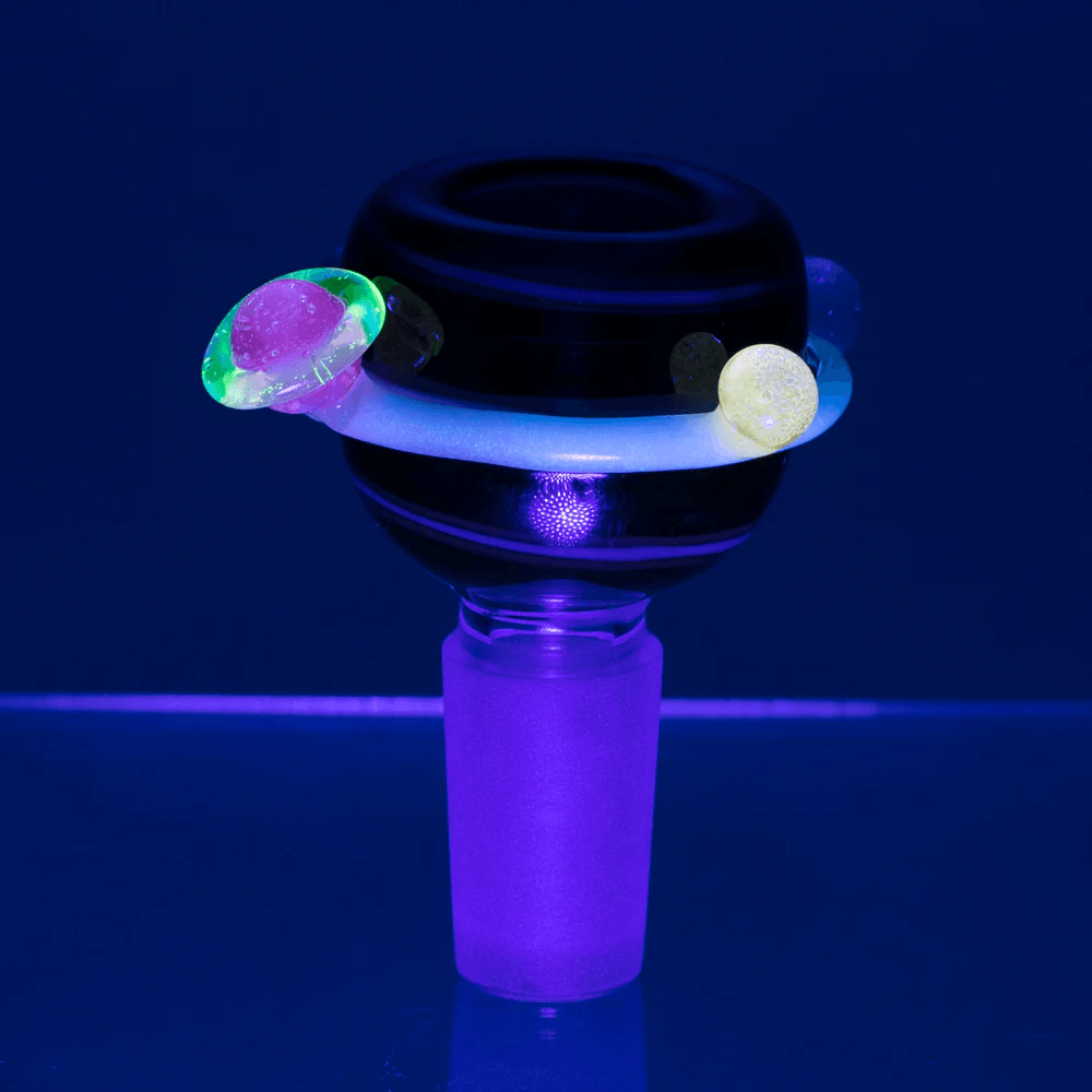 Empire Glassworks Galactic Slide — 14mm galaxy-themed glass slide, alternate angle