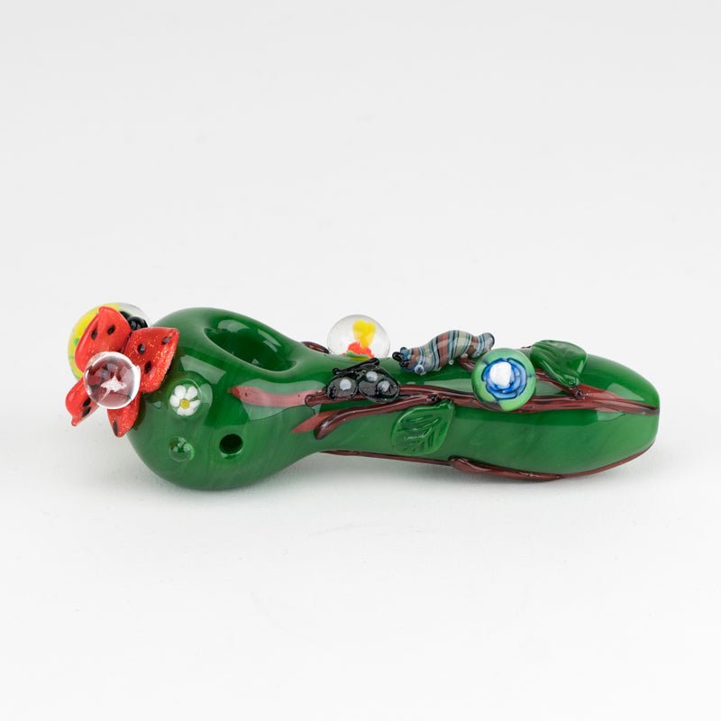 Empire Glassworks Garden Critters Small Spoon Pipe, side view