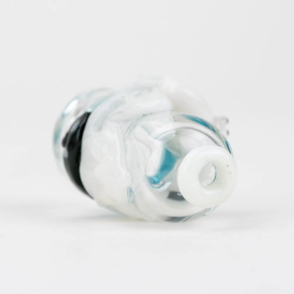 Empire Glassworks Avenge the Arctic Pivot Top – laying angle showing frosted glass and arctic details.