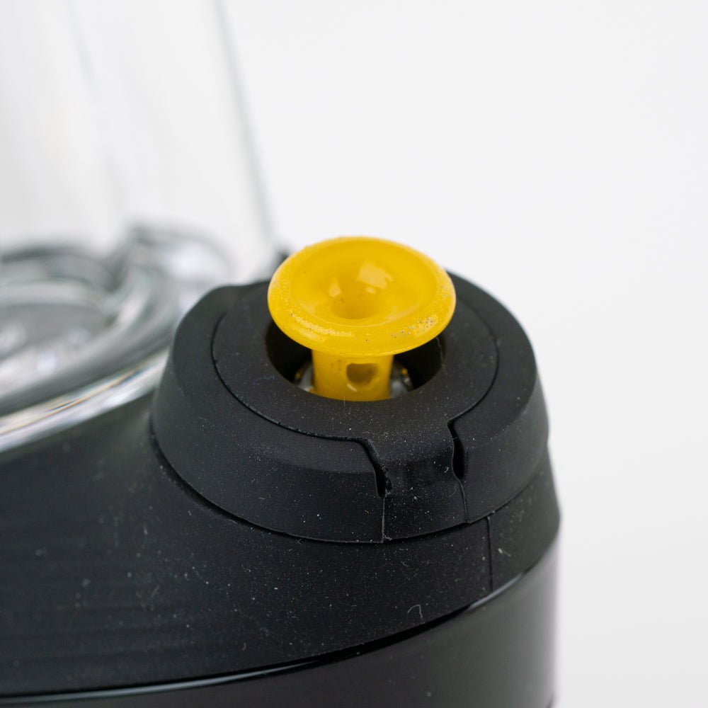 Empire Glassworks Puffco New Peak and Proxy glass joystick cap in Yellow, view 4