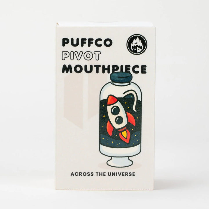 Empire Glassworks Across the Universe Pivot Top – laying angle showing swirling galaxy and star accents.