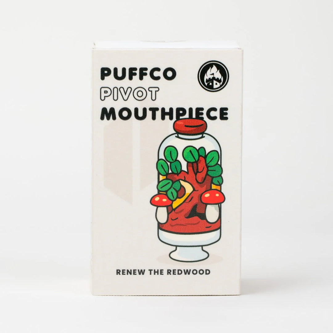 Empire Glassworks Puffco Pivot Top Renew the Redwoods – packaging with forest artwork and logo label.