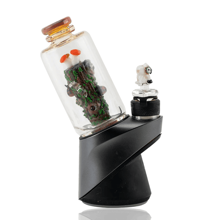 Empire Glassworks Renew The Redwood Peak Attachment — redwood forest glass top for Puffco Peak, hero shot