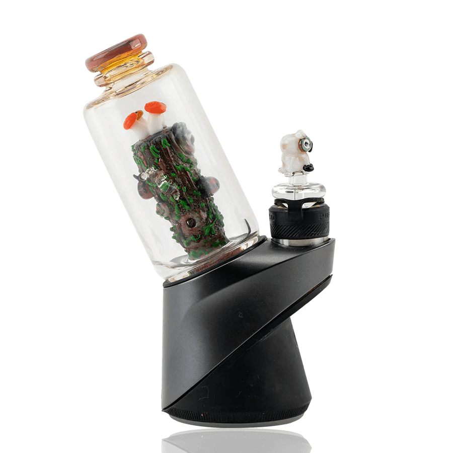 Empire Glassworks Renew The Redwood Peak Attachment — redwood forest glass top for Puffco Peak, hero shot