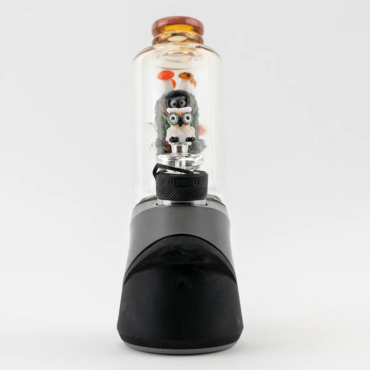 Empire Glassworks Renew The Redwood Peak Attachment — redwood forest glass top for Puffco Peak, alternate angle
