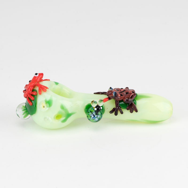 Empire Glassworks Ribbit Small Spoon Pipe, side view