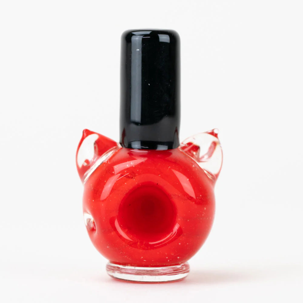 View Of Bowl of Sakibomb x Empire Glassworks Nail Polish Pipe