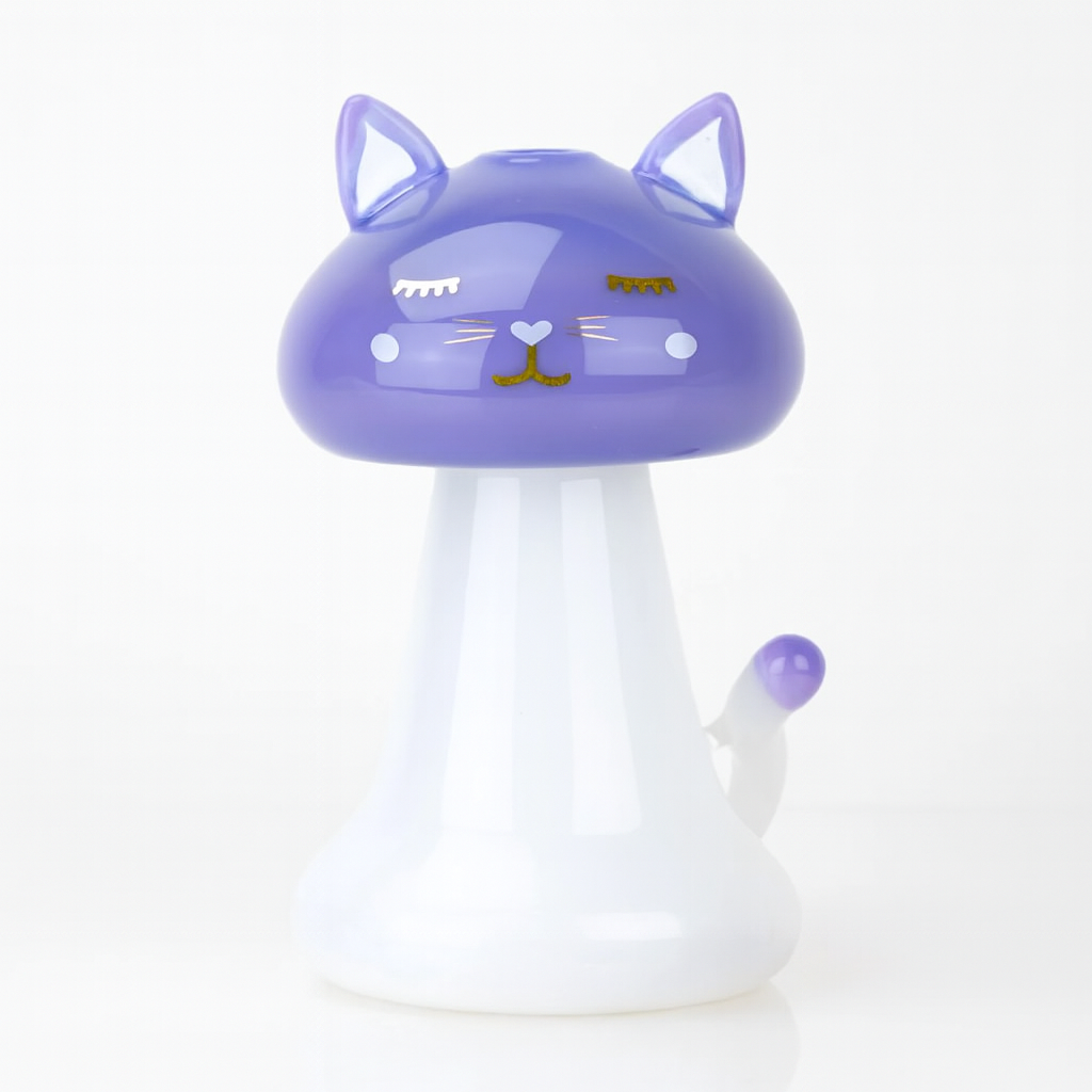 Empire Glassworks x SakiBomb Shroom Kitty Mini Rig handmade glass art