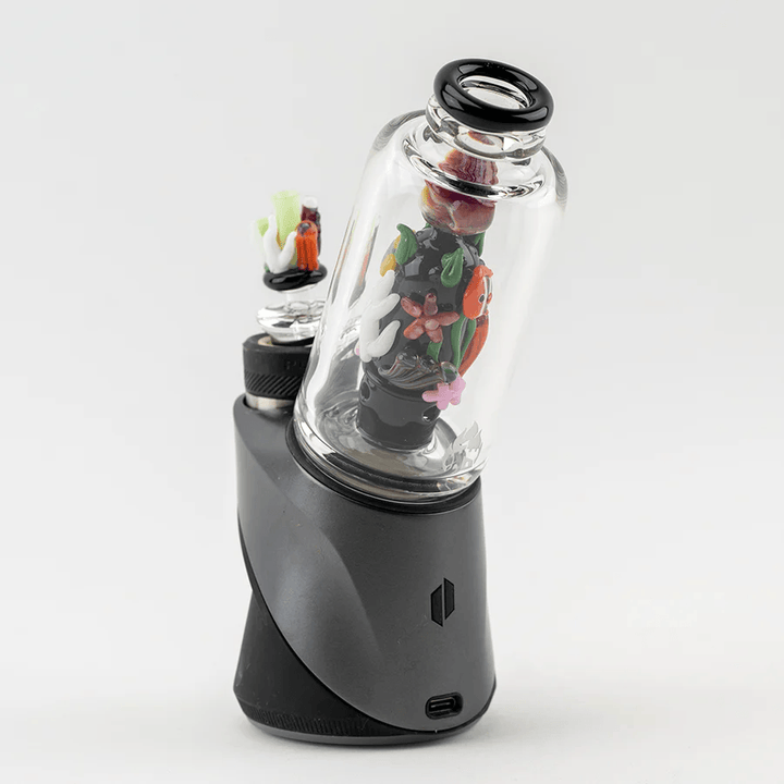 Empire Glassworks Save The Seas Peak Attachment — ocean-themed glass top for Puffco Peak, alternate angle