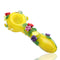 Empire Glassworks - Sunshine Garden Pipe Small – Yellow Flower Vine Spoon Pipe