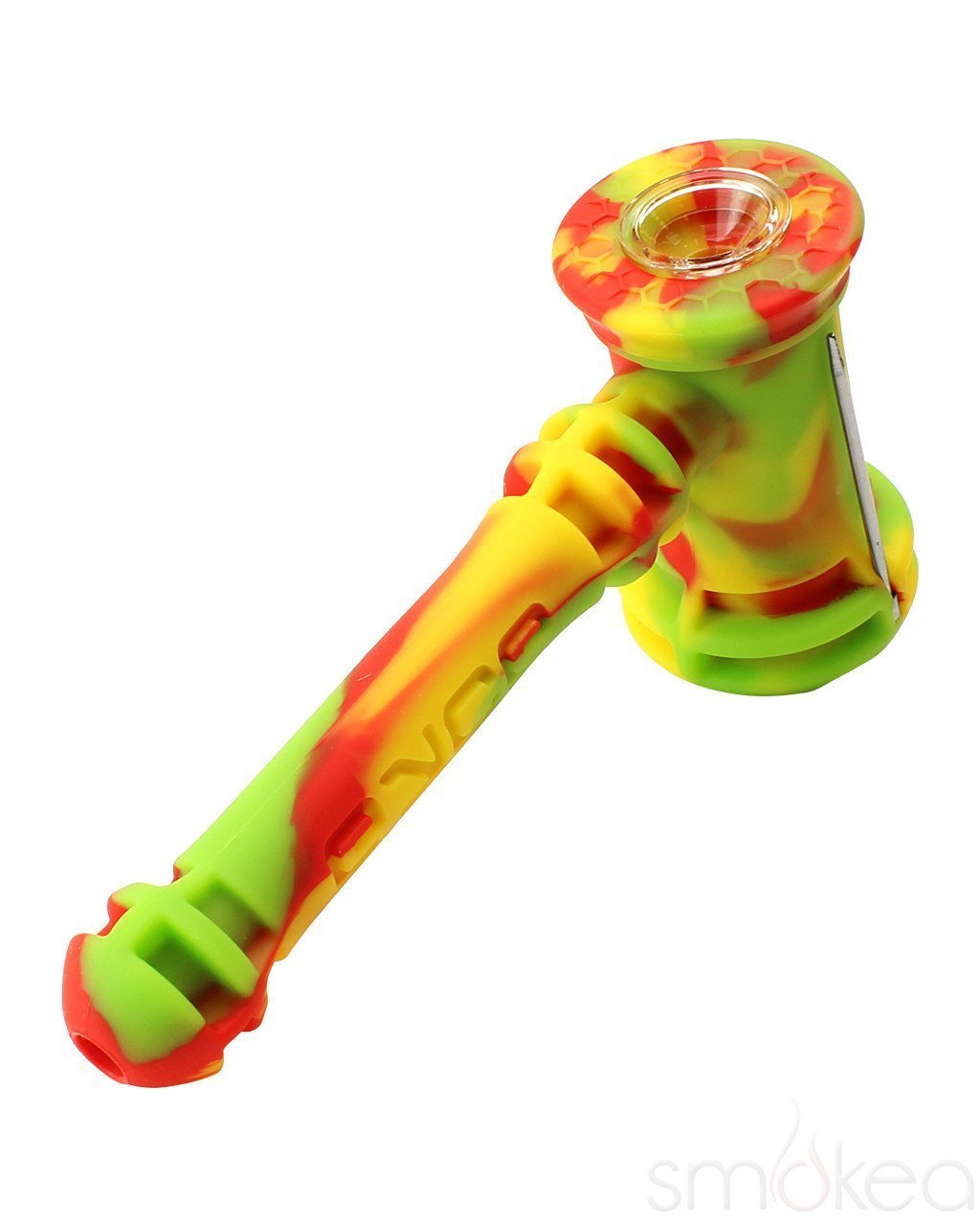 Eyce Hammer Silicone Bubbler in Rasta, water pipe