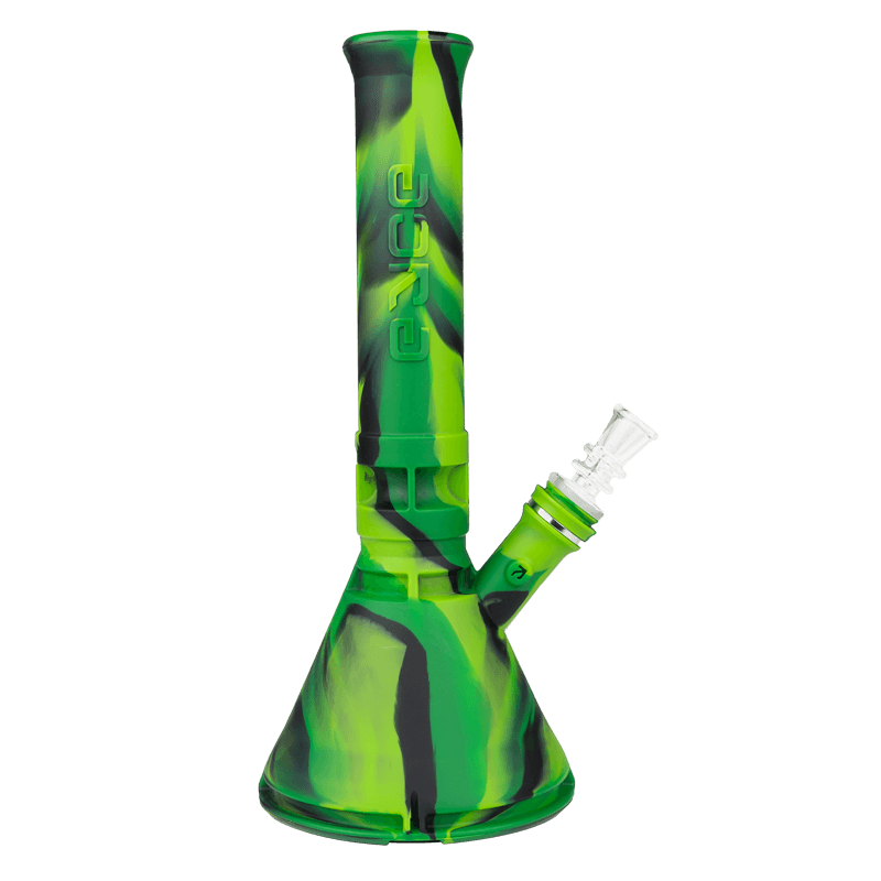 Eyce Silicone Beaker — Jungle colorway silicone beaker bong