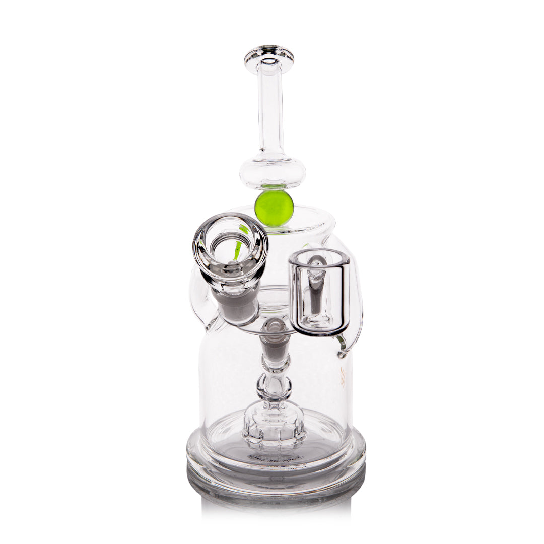 mj arsenal ill-ien dab rig adam ill collab front angle glass structure and base