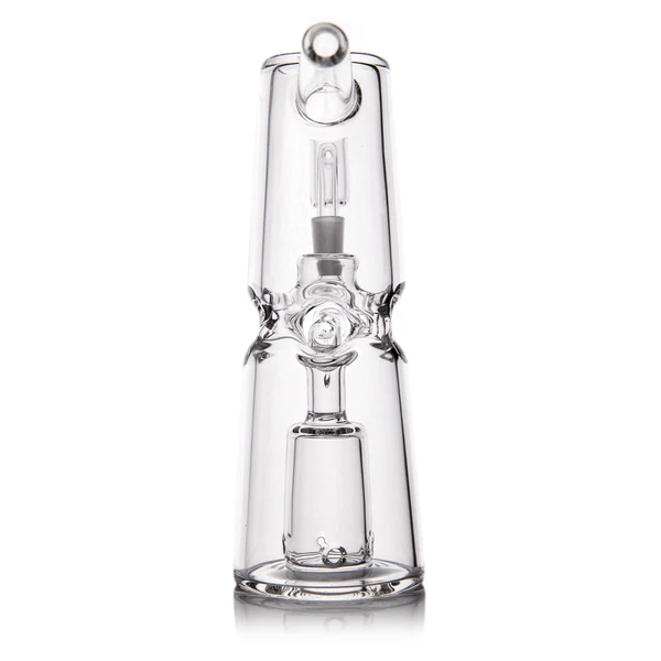 back view Compact Borosilicate Glass Dab Rig by MJ Arsenal