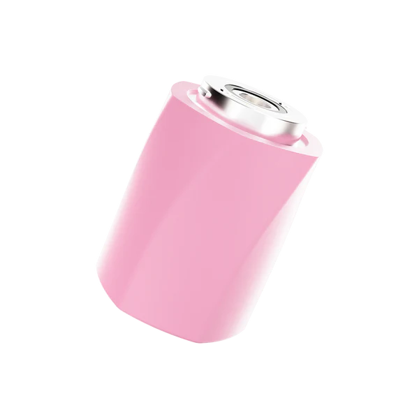 Focus V Aeris Bubblegum Pink – base shot showing removable battery slot and port alignment.