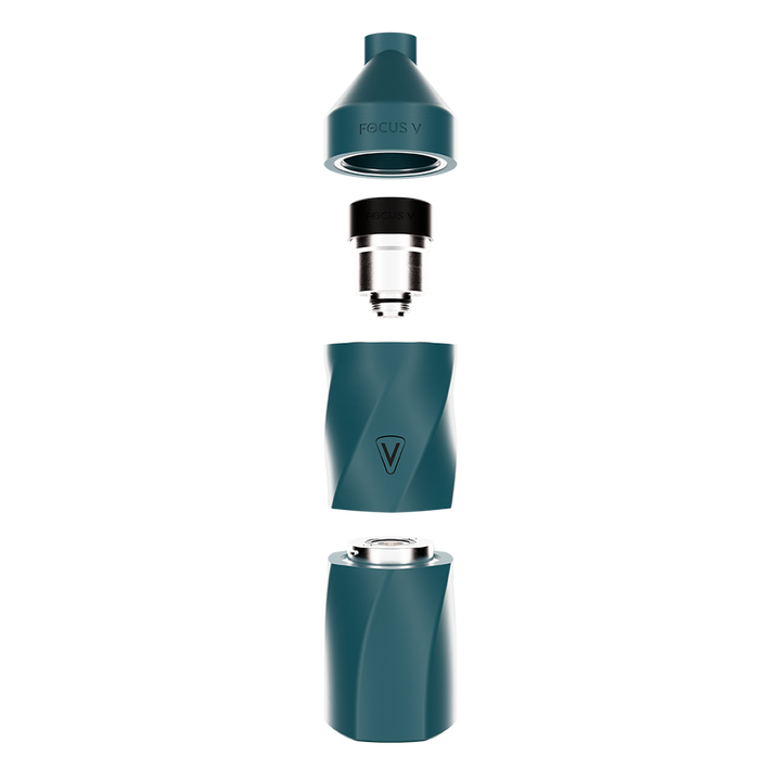 Focus V Aeris Vaporizer in Midnight – exploded view modular component breakdown