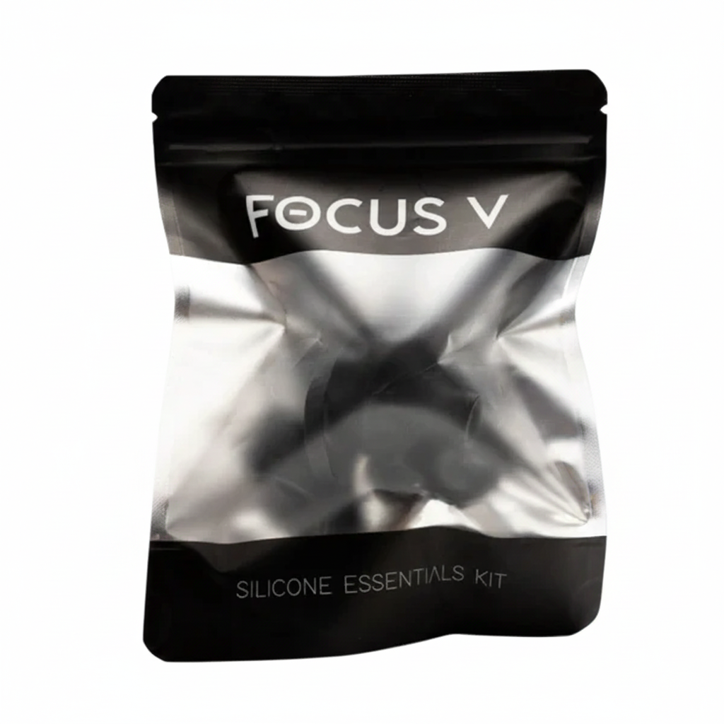 Focus V Aeris black replacement silicone parts close-up packaging