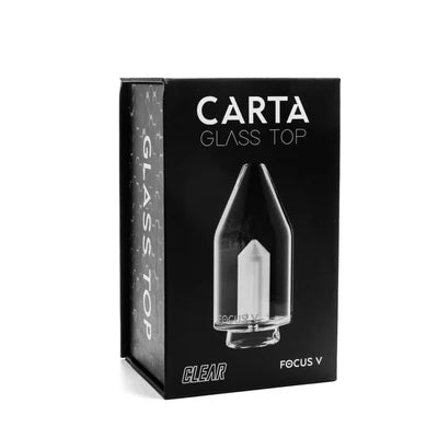 Focus V CARTA glass top replacement retail box front, authentic Focus V packaging for CARTA and CARTA 2 compatibility