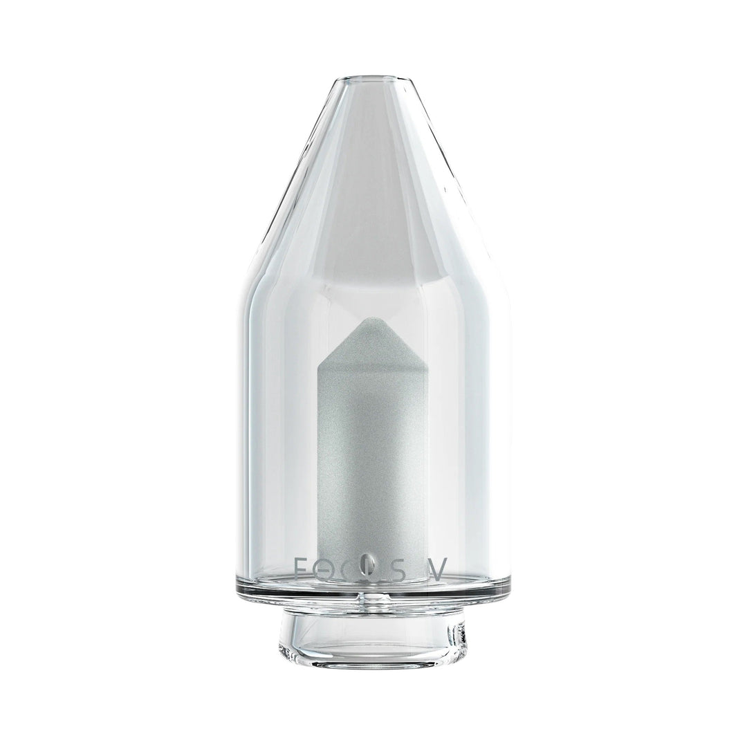 Focus V CARTA glass top replacement attachment in clear, original factory-fit glass for restoring airflow and seal on Focus V CARTA and CARTA 2