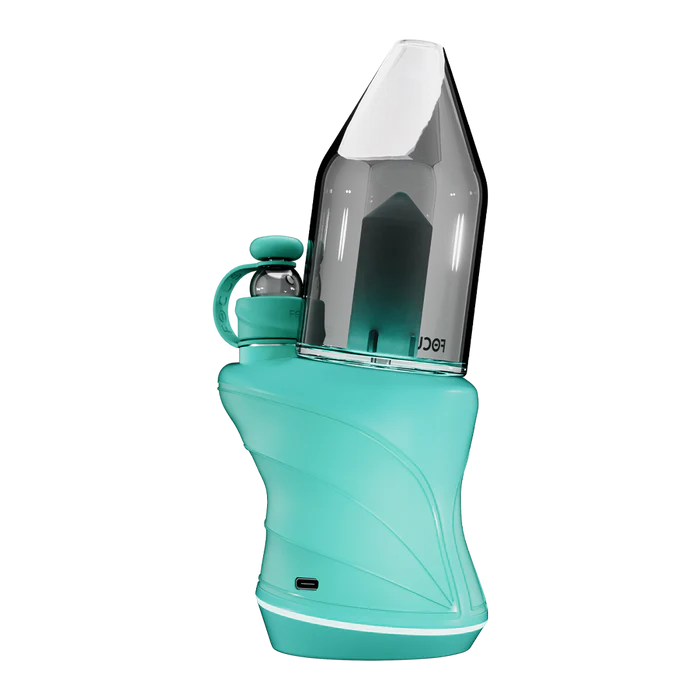 Focus V CARTA Sport teal edition angled view, demonstrating compact footprint and balanced design