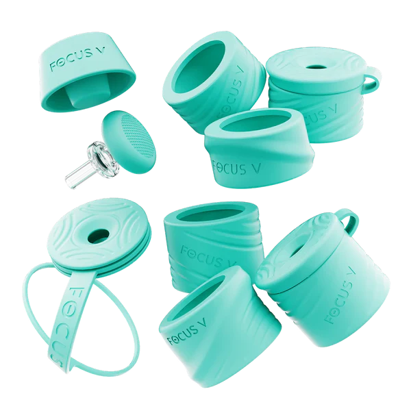 Focus V CARTA Swivel and Silicone Essentials Kit in Teal, complete airflow and protection bundle