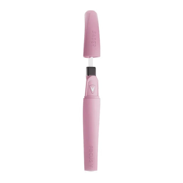 Focus V Saber Bubblegum – ceramic heating element visible inside pink shell.